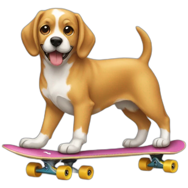 sticker dog skate emoji