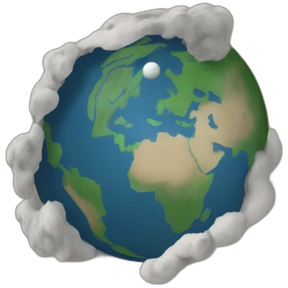 une météorite qui tombe sur la terre emoji