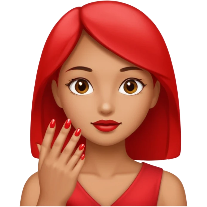 Girl with nail emoji