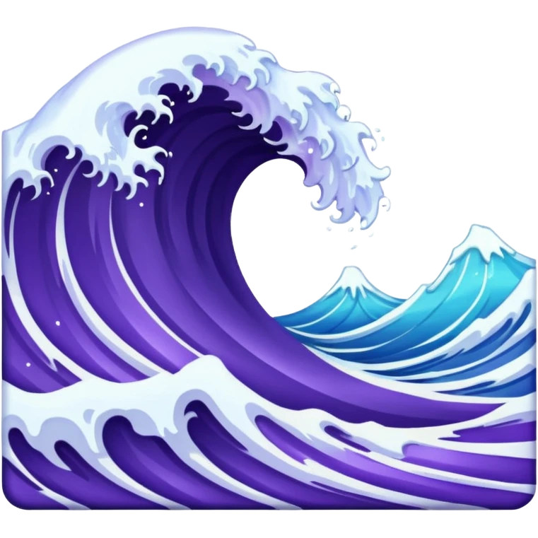 glitter purple cian wave ocean emoji