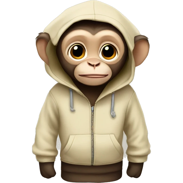 Capuchin Monkey In A Hoodie  emoji