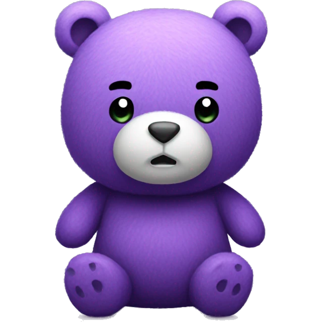 purple-cute-bear wool light head  emoji