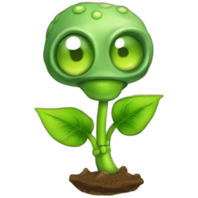 Peashooter Plants vs Zombies emoji