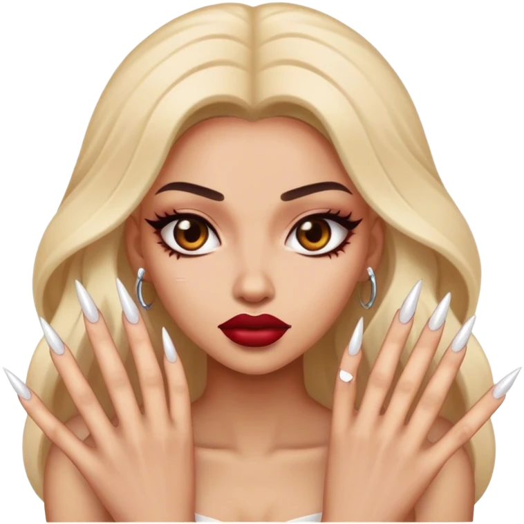Baddie with long nails emoji