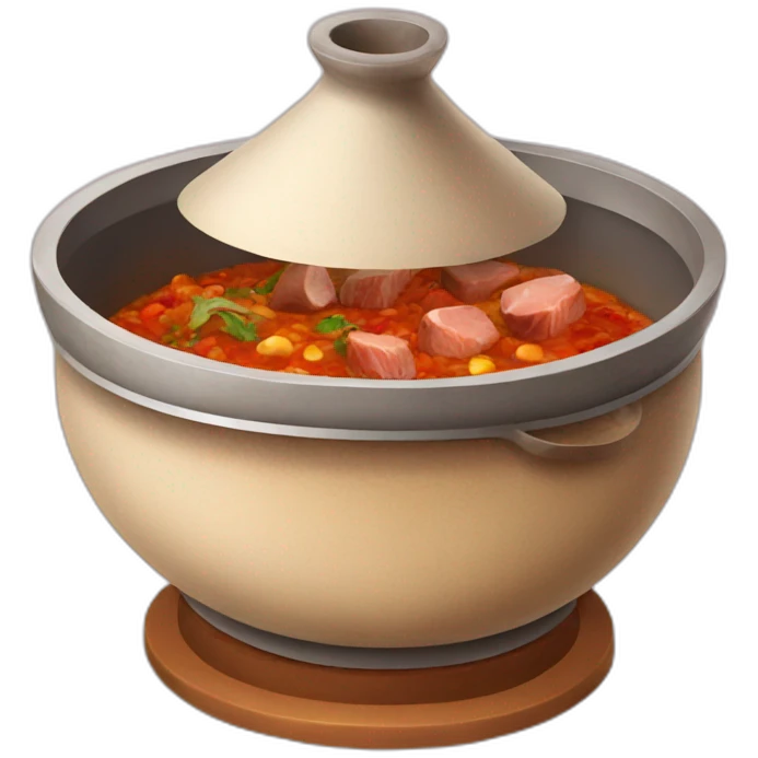 open tajine with meat emoji