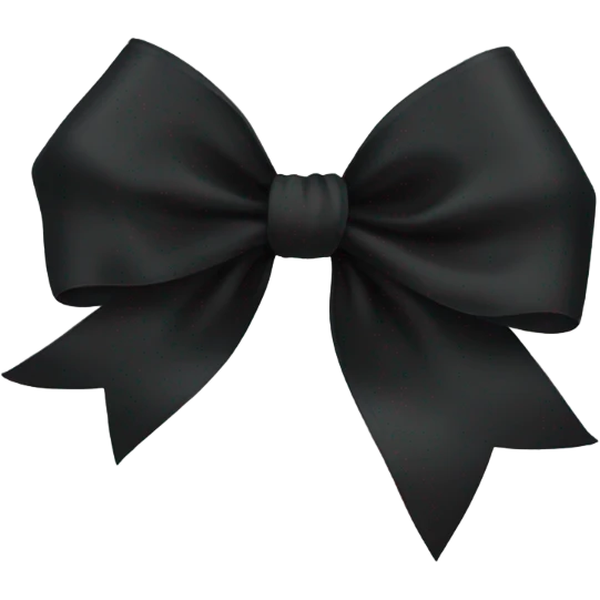 Black ribbon bow emoji