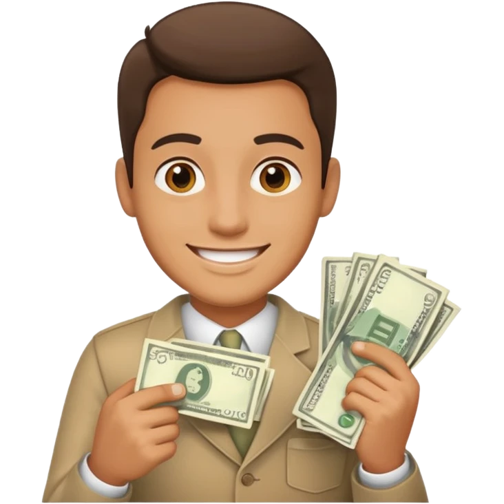 Maintenance guy with money emoji