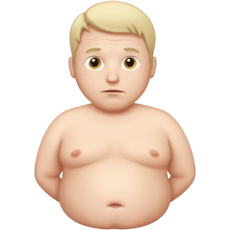 Male has bloated belly emoji