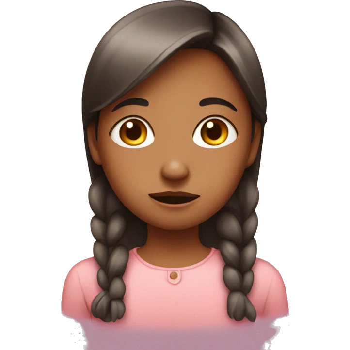 Girl with rosey cheeks and covering her mouth emoji