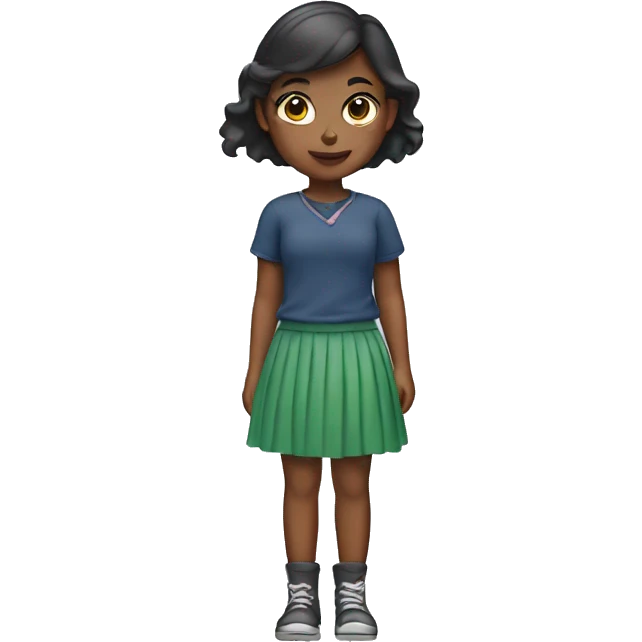 Girl wearing skirt emoji