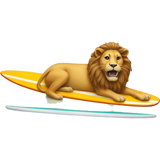 lion onsurfboard emoji
