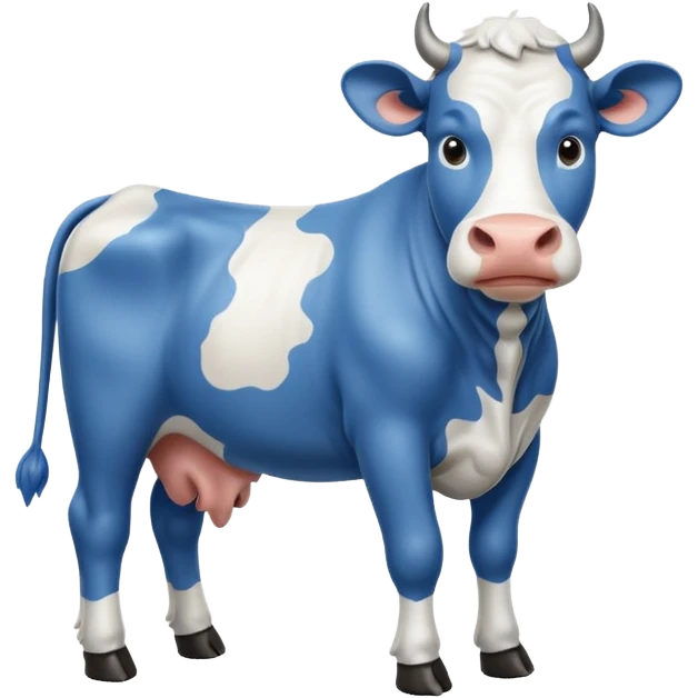 Dune vache blanc bleu belge emoji