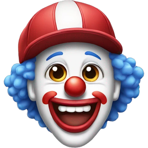 clown face wearin baseball cap emoji
