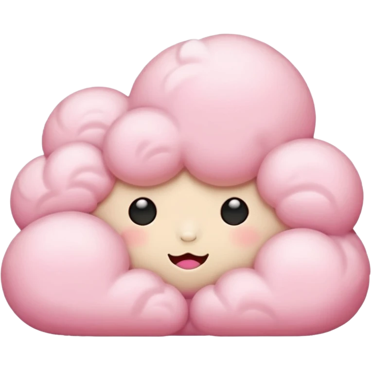 pink cloud, sleepy emoji