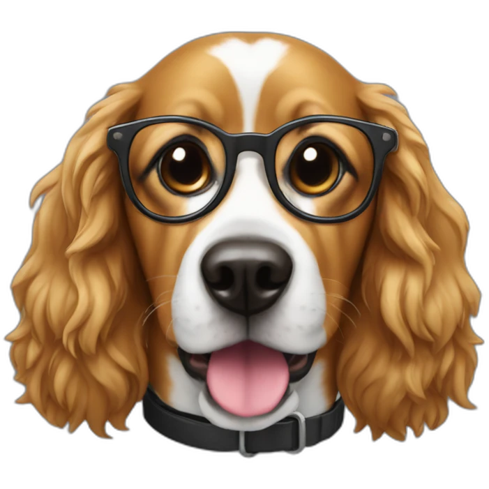 Dog-with-glasses-making-a-podcast emoji