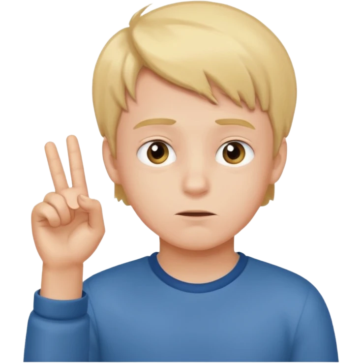 a boy acting this sentence "what do you think"
 emoji