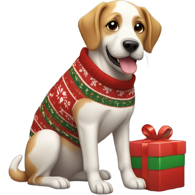 Christmas tree dog  emoji