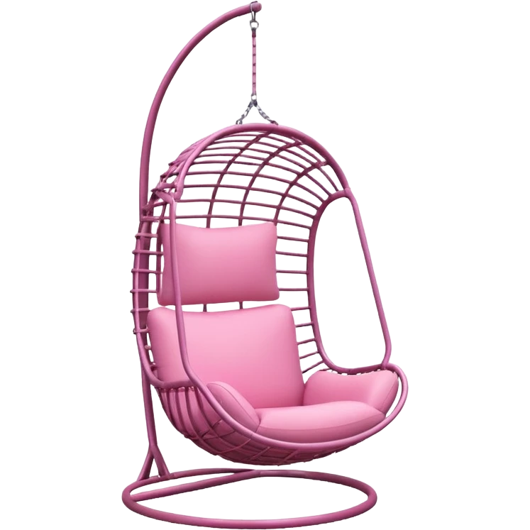 modern pink hanging chair emoji