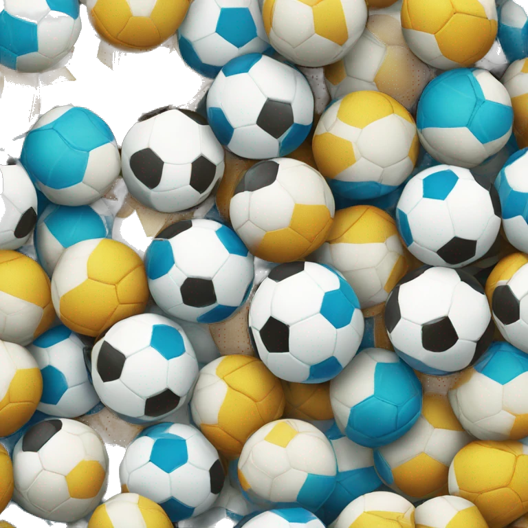 Beach themed soccer ball emoji