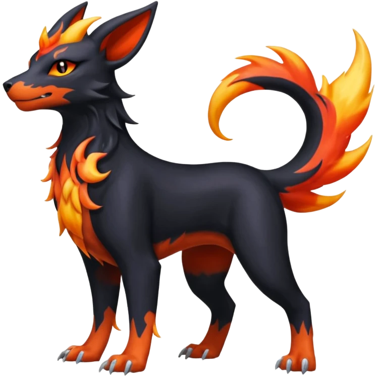 
Canine-Litten-Houndoom-Amaura-Salandit-Noibat-Flareon-Fakémon-fusion (full body) emoji
