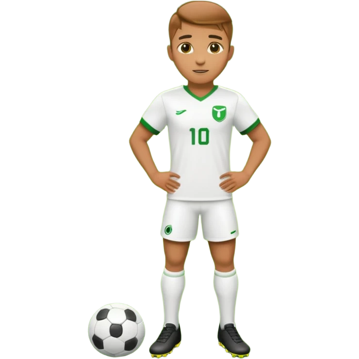 High resolution full body of a soccer player emoji