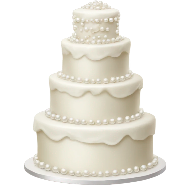 Pearl studded wedding cake  emoji