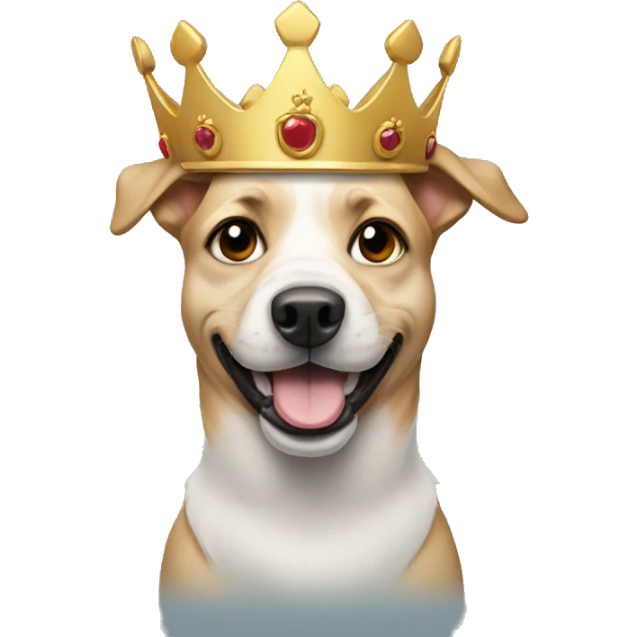 Dog with crown emoji