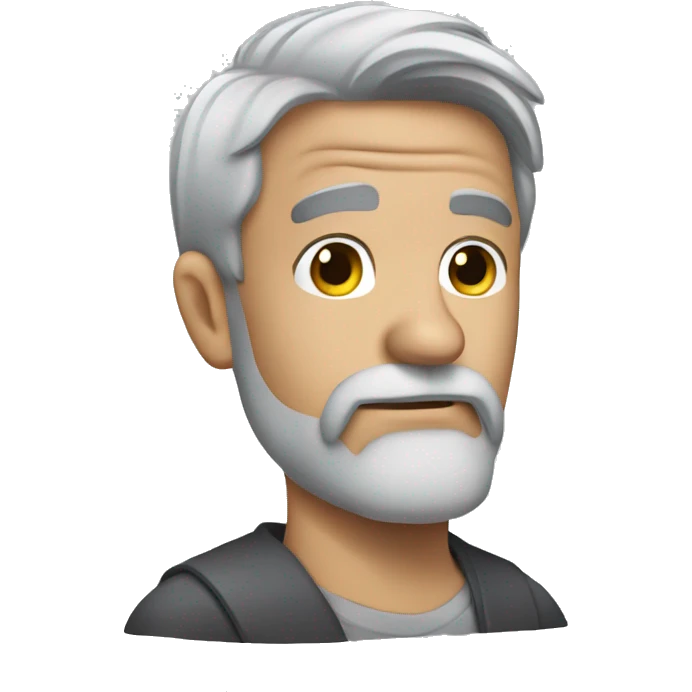 middle aged man grey hair grey beard face palm  emoji