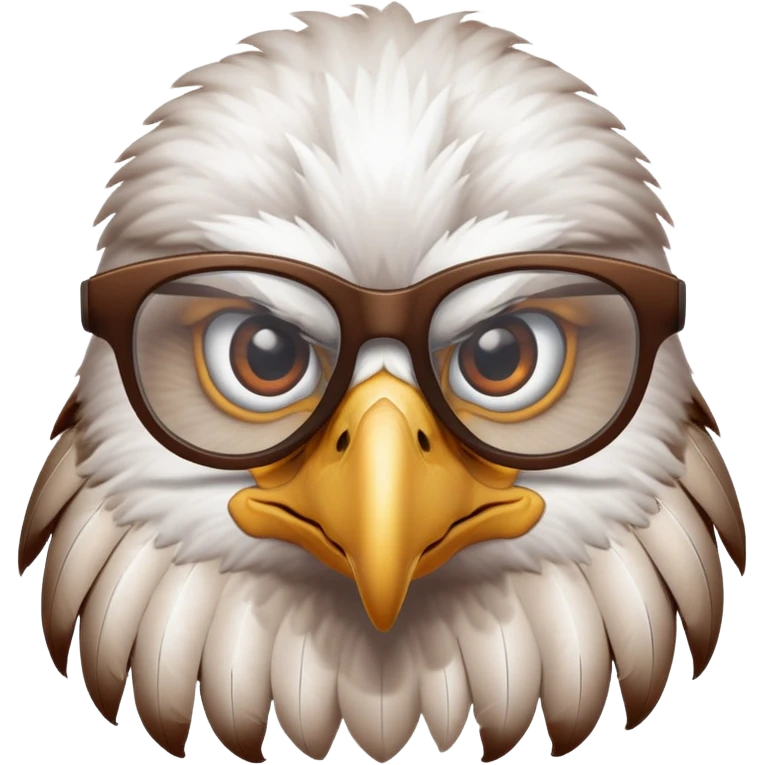 Eagle with glasses emoji