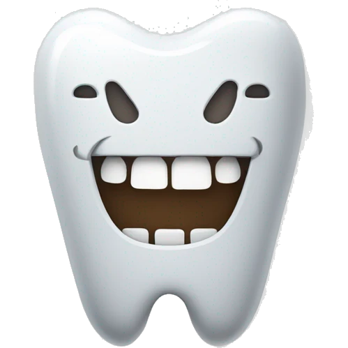metal braces ontop of white teeth  emoji