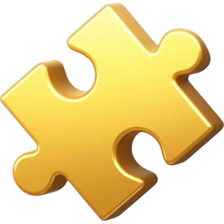 3d-golden-puzzle-piece-emoji polished-metal-texture,-floating-on-a-deep-midnight-brown-background--soft-dramatic-studio-lighting,-cinematic-rim-light emoji