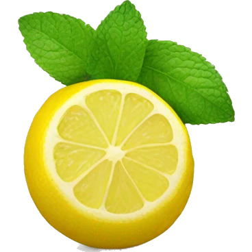 lemon with mint emoji