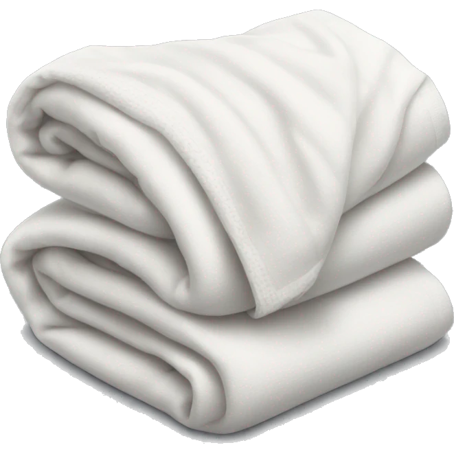 white folded blanket  emoji