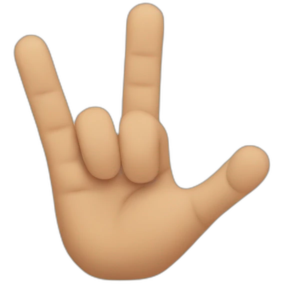 Hand holding up 3 fingers  emoji