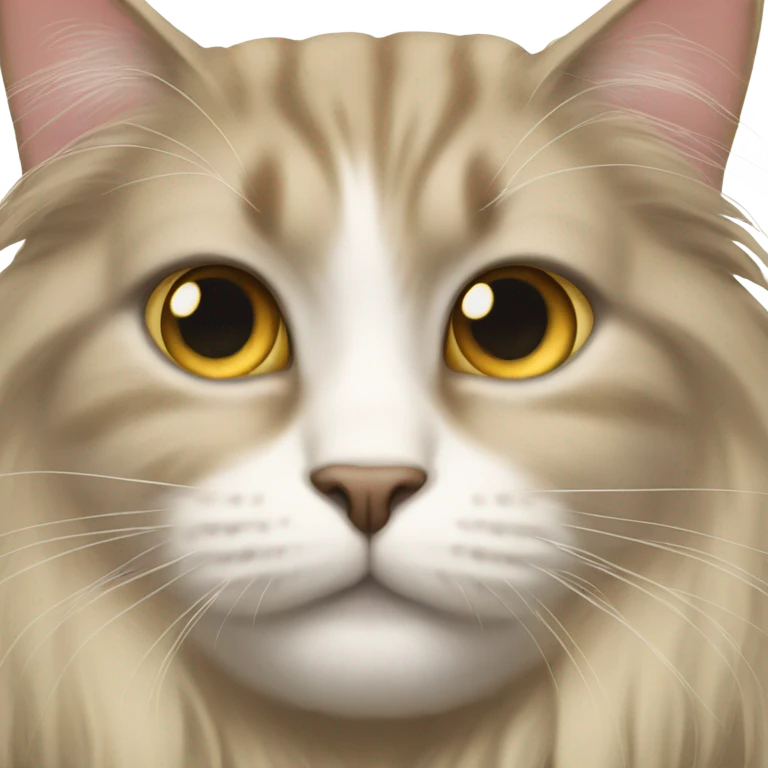 Long haired cat emoji