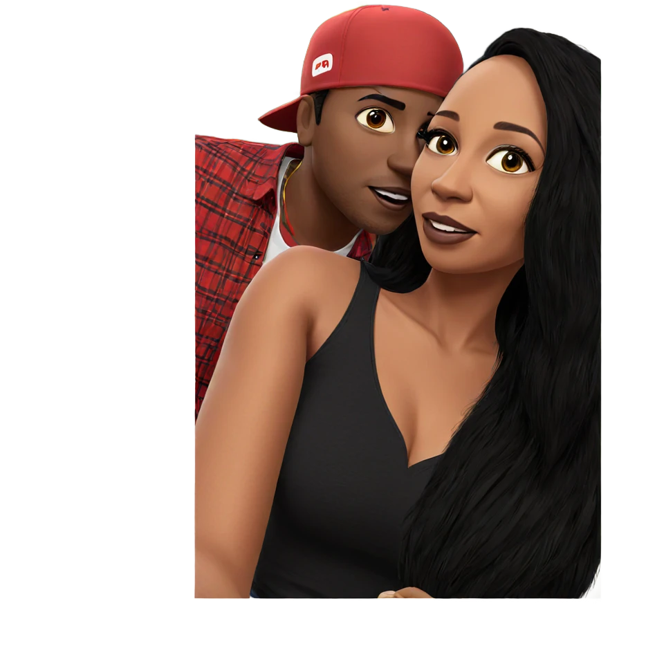 interracial couple in casual attire emoji