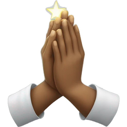 Praying hands with sparkles  emoji