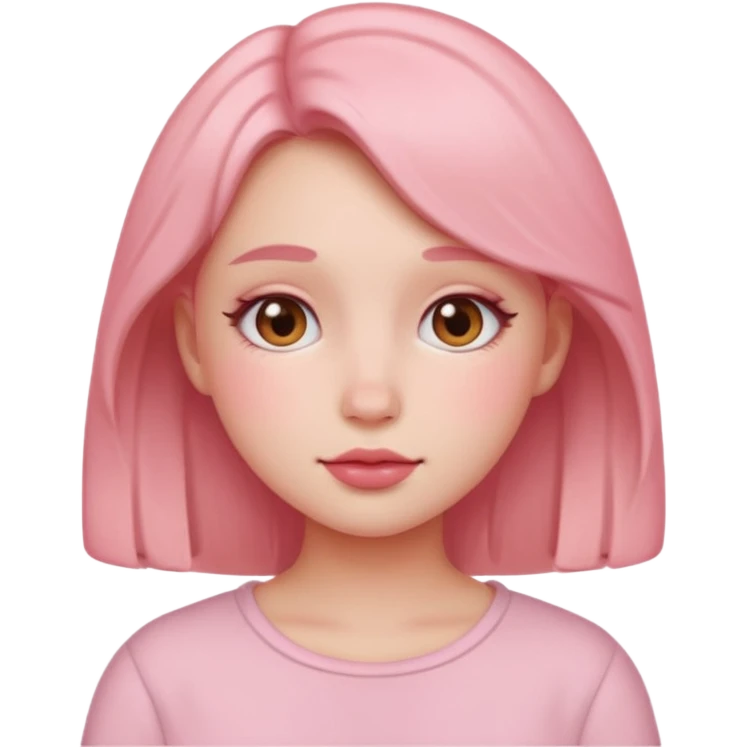 “Emoji girl, soft girl aesthetic, pink blush emoji