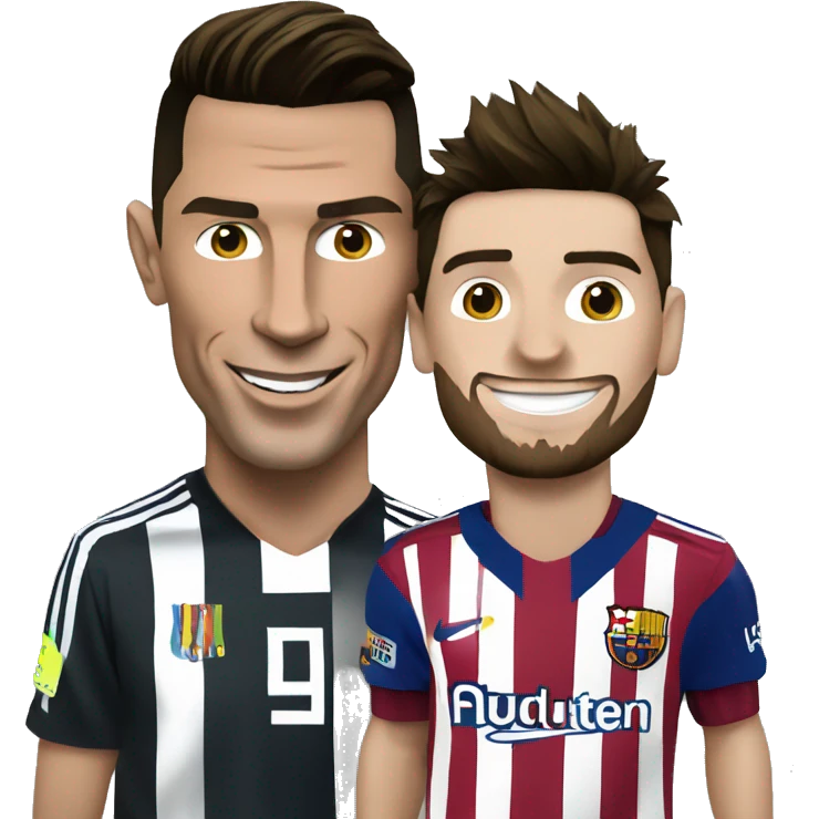 Cristiano ronaldo with leo messi emoji