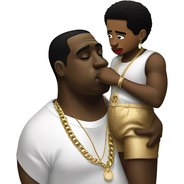 Puff Daddy kissing biggie smalls emoji
