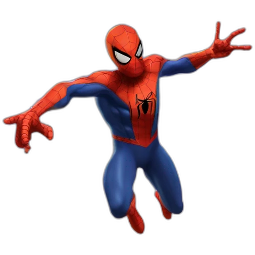 Spiderman shooting with web emoji