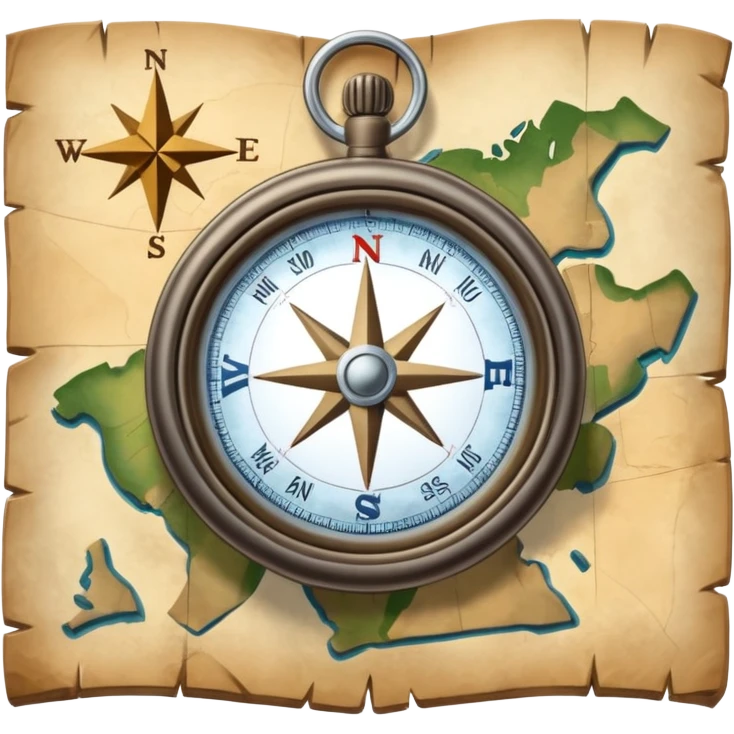 Map and compass emoji