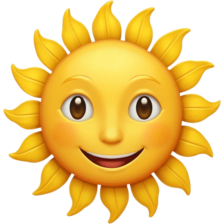smiling sun emoji, simple and cheerful emoji