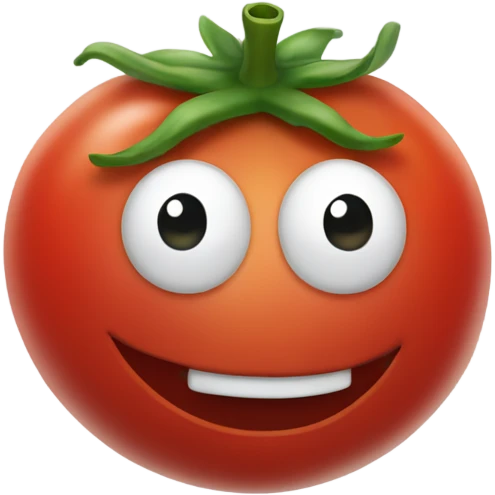 one happy tomato in motion emoji emoji