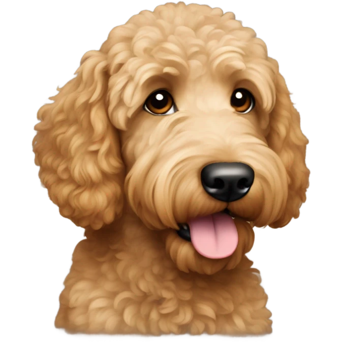 Light brown goldendoodle  emoji