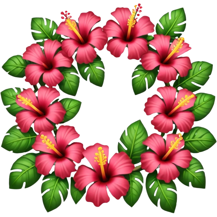 Hibiscus lei emoji