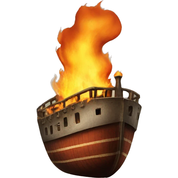 burning ship emoji