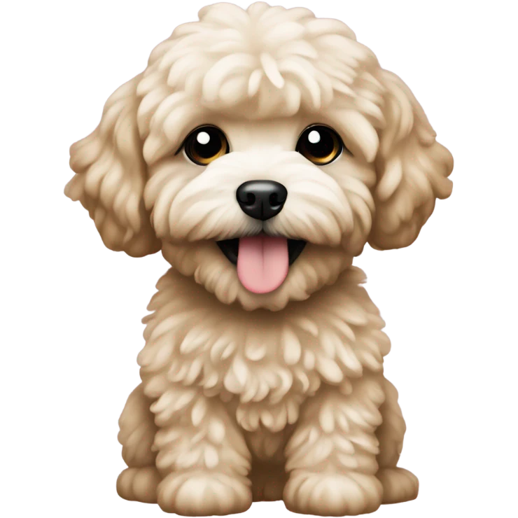 Create an emoji featuring a Maltipoo puppy. emoji