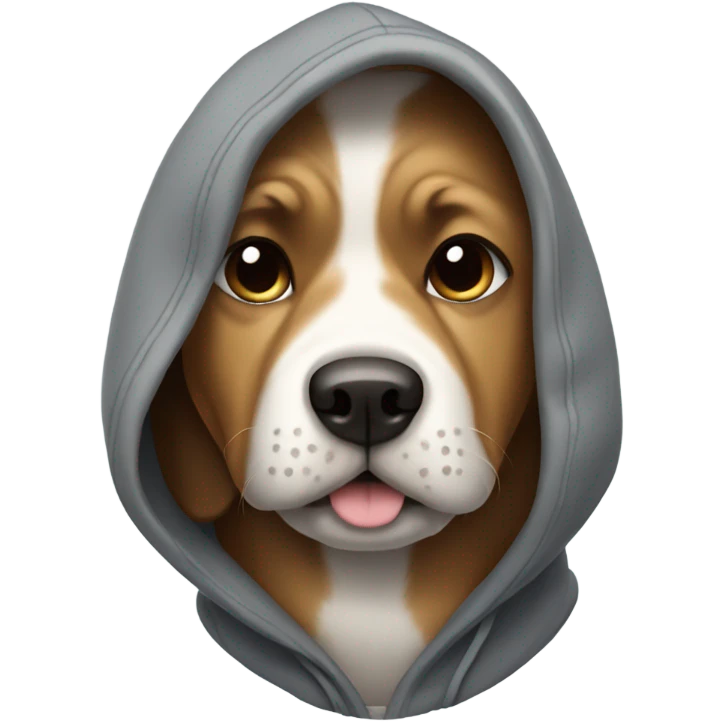 dog wearing hoodie emoji