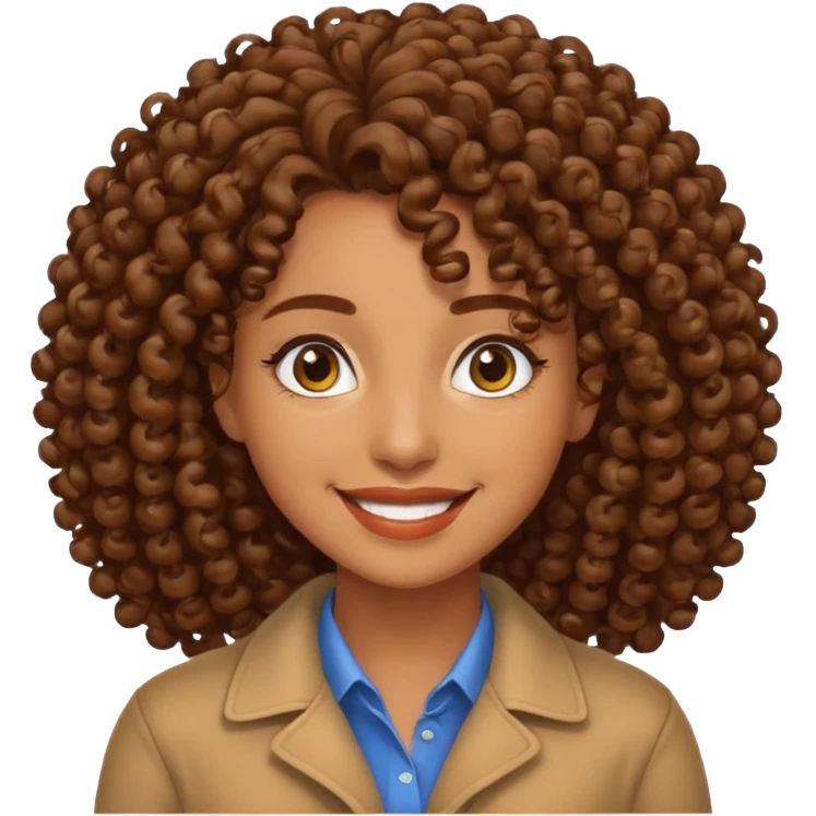 Muñeca Rizada y morena emoji
